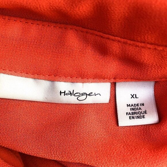 Halogen Sheer Sleeveless Blouse Orange - Picture 6 of 9